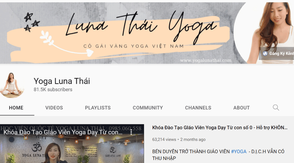 youtube học yoga